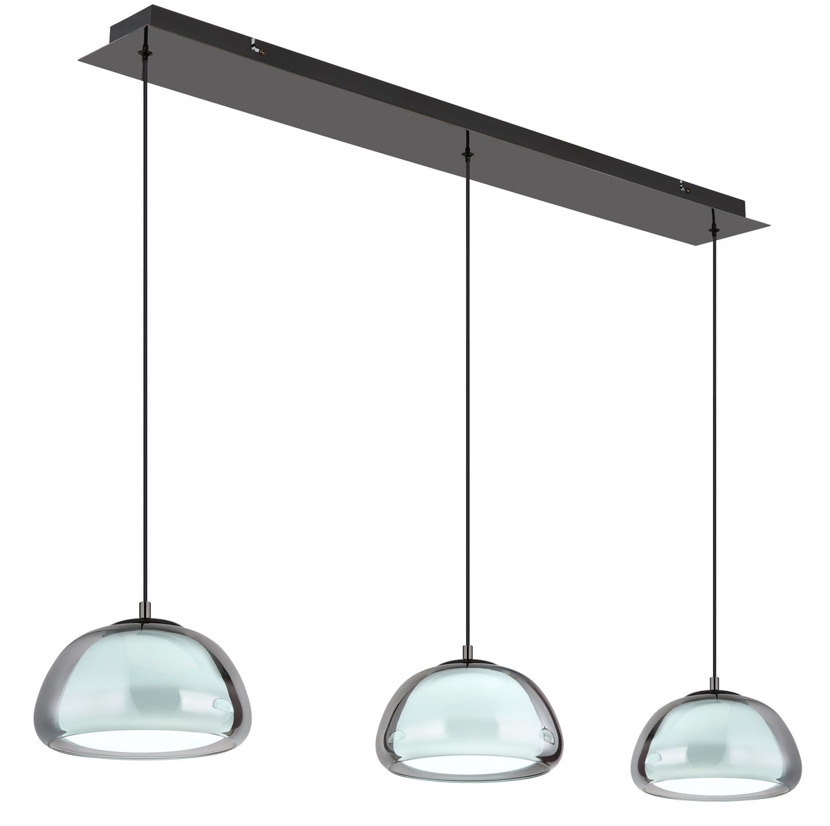 Grande lampadario LED in vetro gunmetal – immagine 4