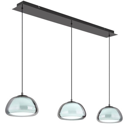 Grande lampadario LED in vetro gunmetal – immagine 4
