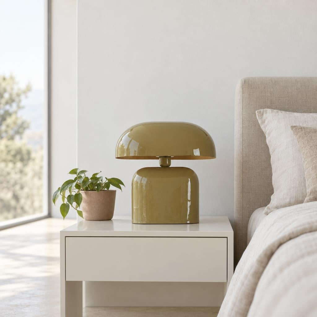 Taupe bordlampe i retrostil – Light & Living Todd – stemningsbillede