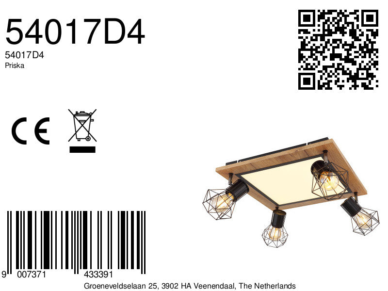 4-lichts-diamantkap-plafondlamp-zwart-globo-priska-variant-image8a