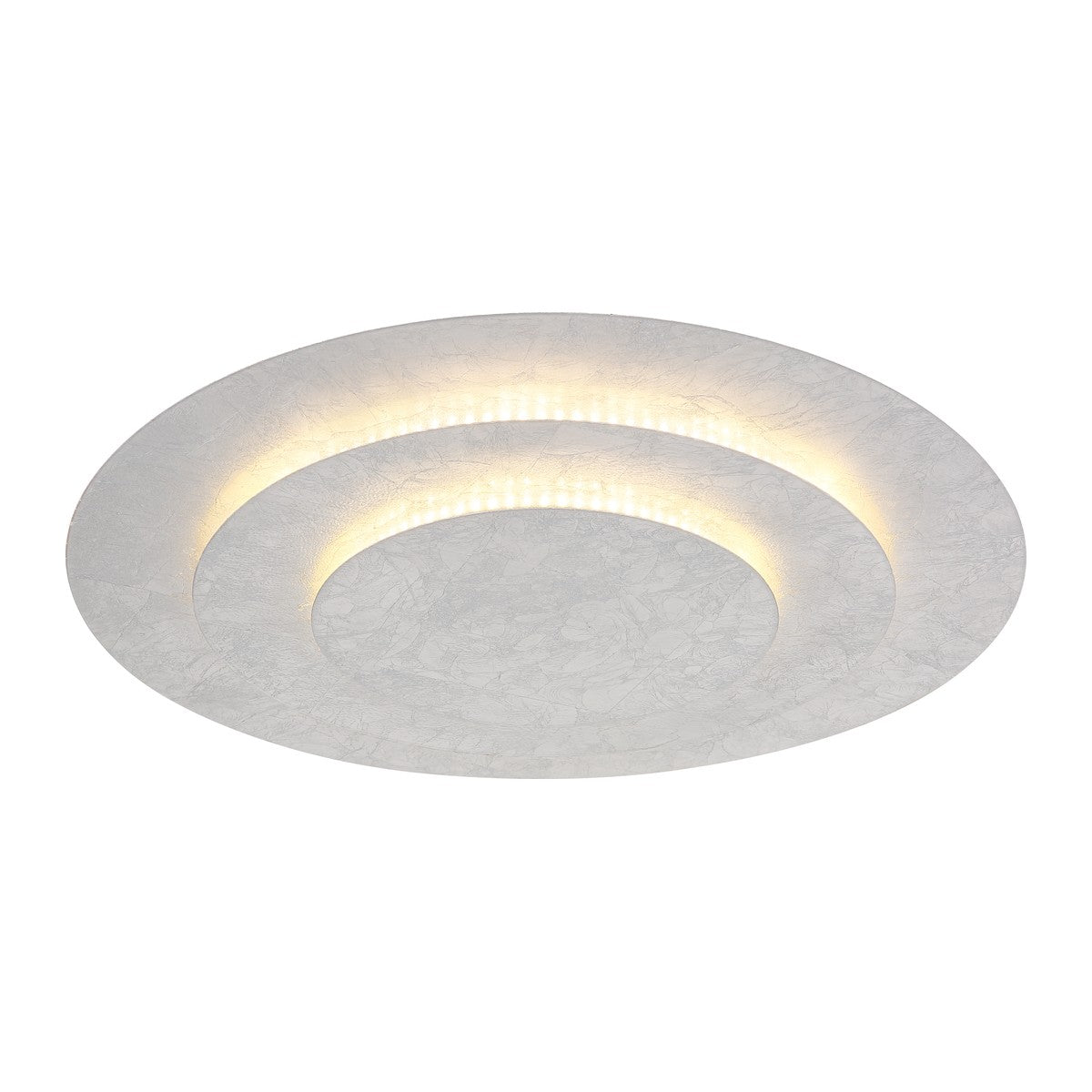 Lampada da soffitto LED metallica color argento grande