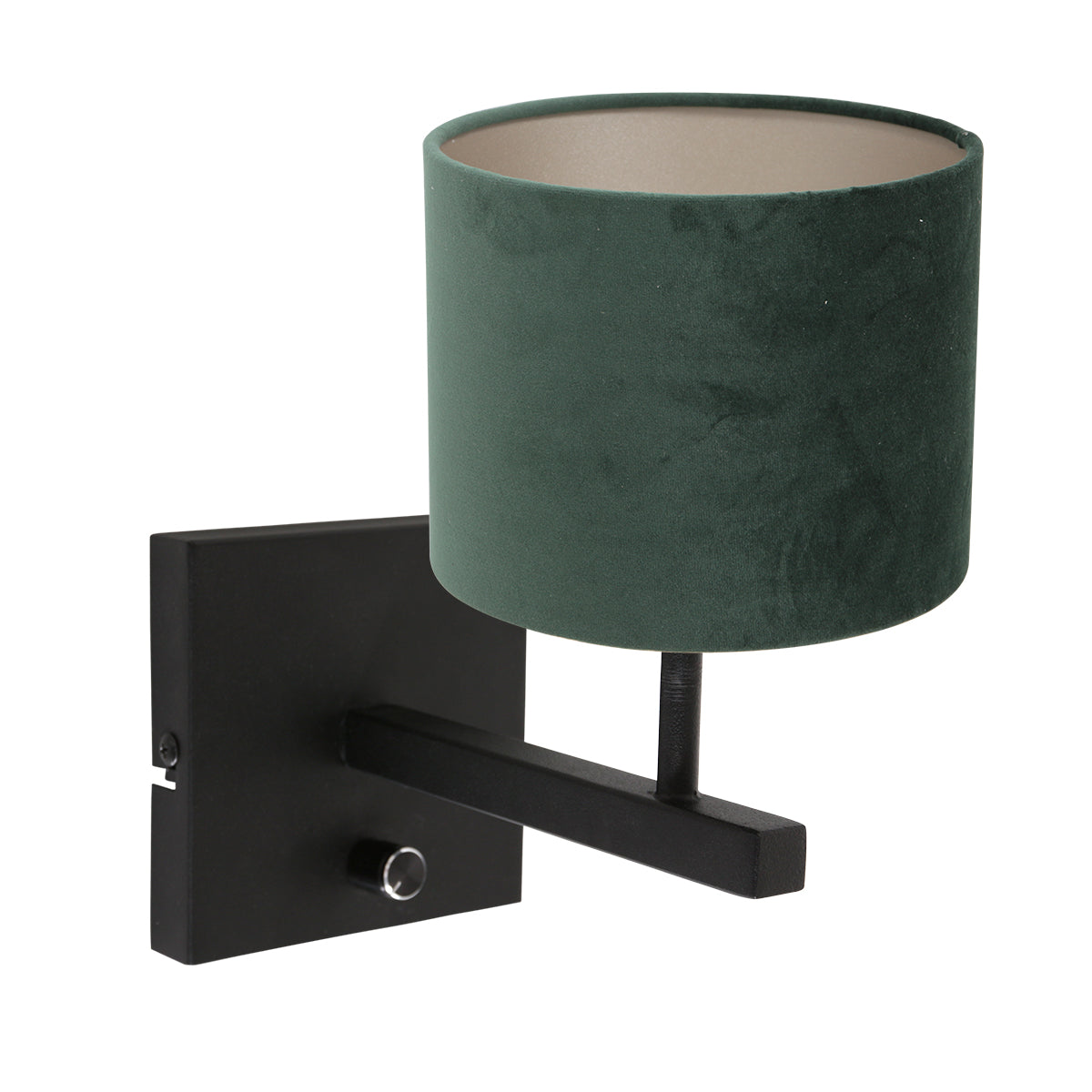 zwarte-wandlamp-met-groene-kap-steinhauer-stang-variant-image1