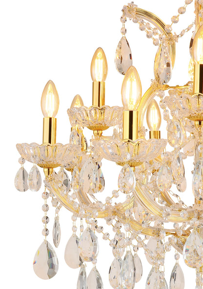 Grande candelabro de cristal dourado – imagem 2