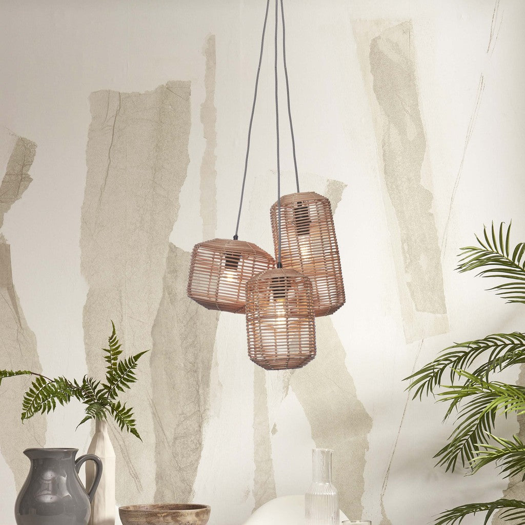 GOOD&MOJO Tanami Natural Rattan Pendant Light – lifestyle image