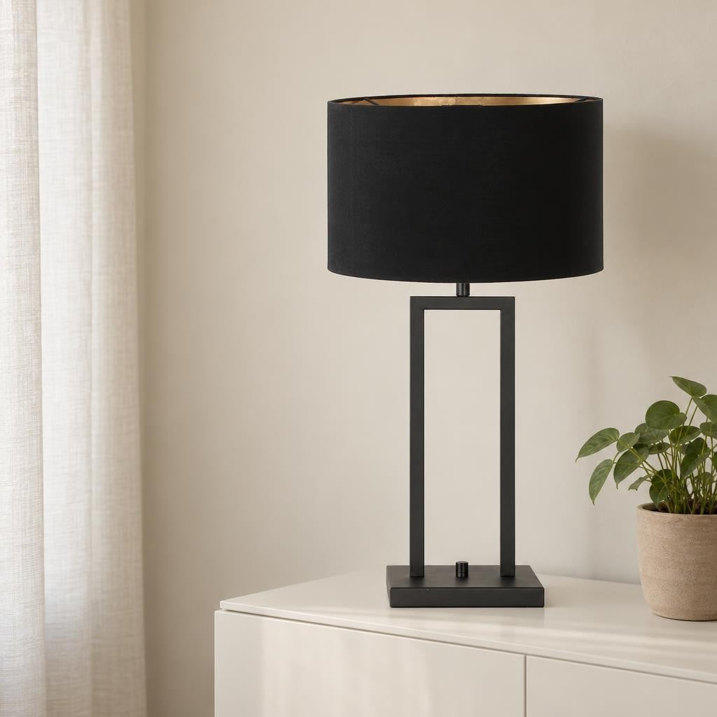 Steinhauer Stang Black Table Lamp – lifestyle image