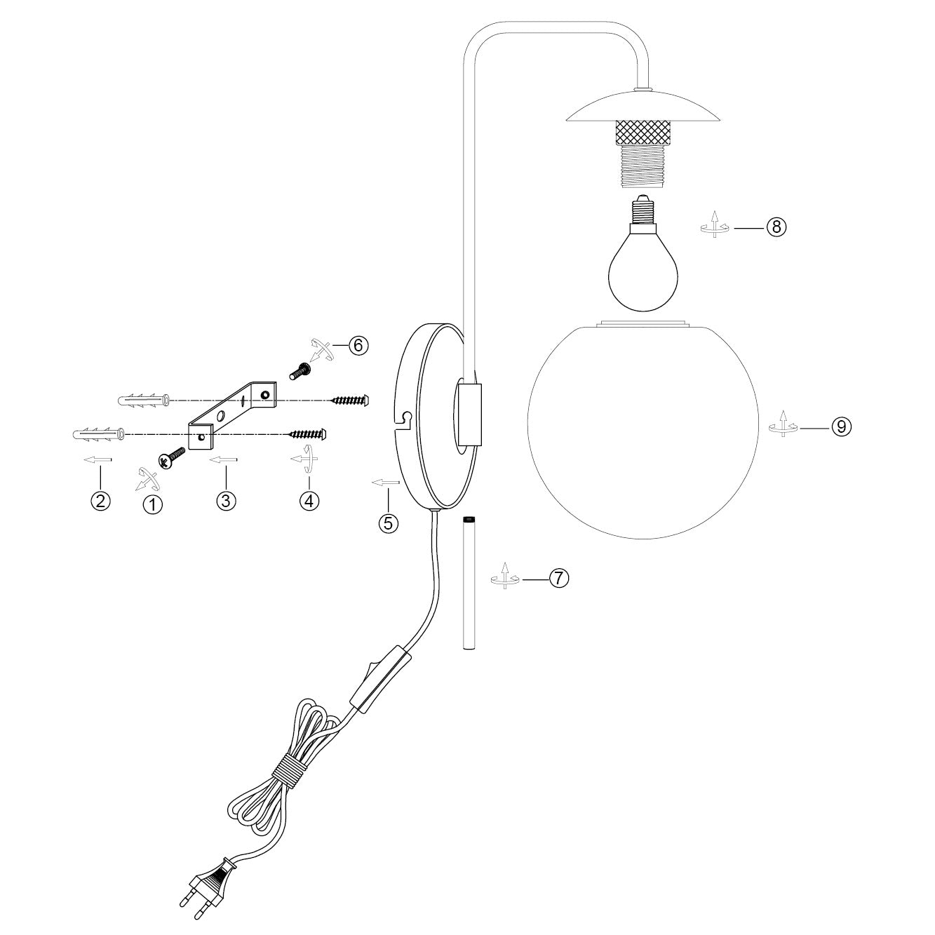 steinhauer-bollique-zwarte-wandlamp-met-grijs-rookglas-variant-image9