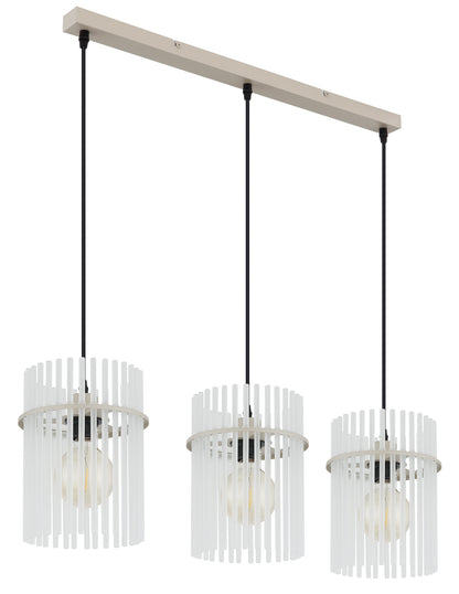 Candelabru mare de sticlă de culoare nisipoasă cu 3 lumini – imaginea 1