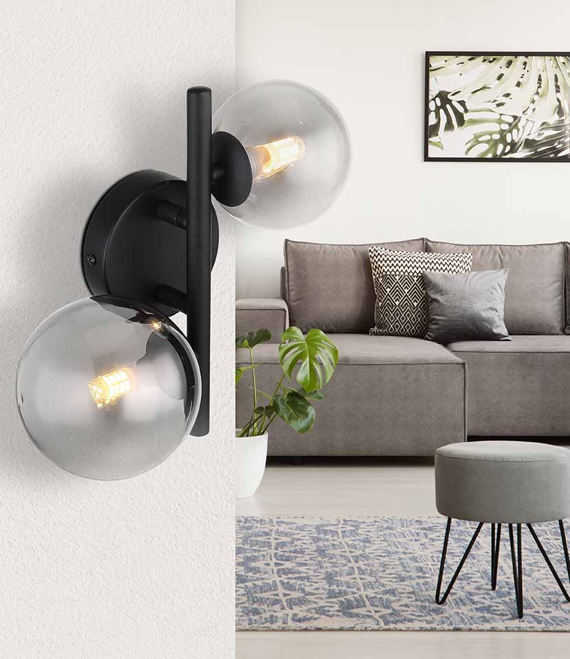 ronde-wandlamp-zwart-2-rookglasbol-globo-riha-variant-image2