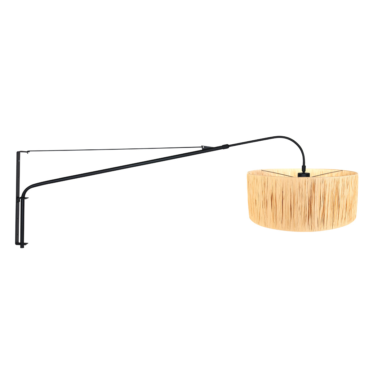 Черна бохо стенна лампа с дъга Steinhauer Elegant Classy – изображение 1