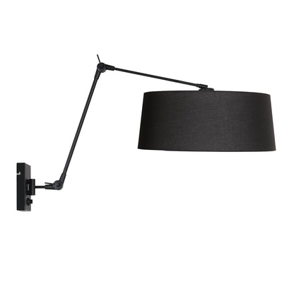 zwarte-wandlamp-met-zwarte-linnen-kap-steinhauer-prestige-chic-main-image