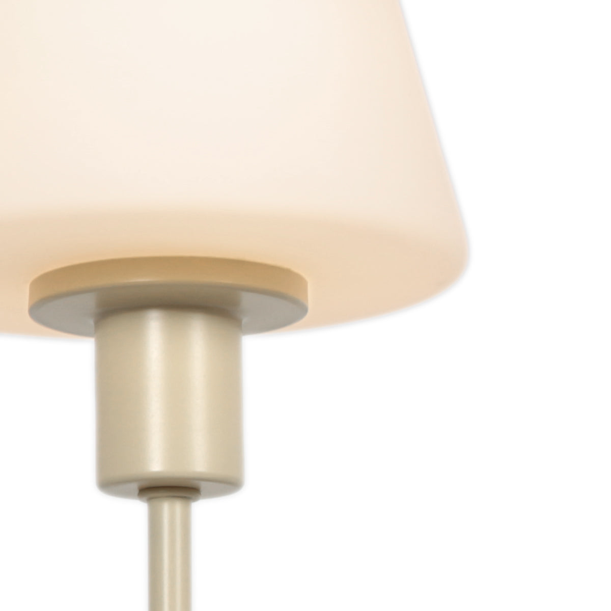 Krémová stolná lampa Ancilla s bielym sklom – obrázok 4