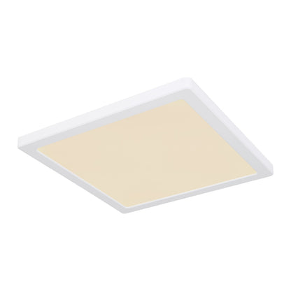 Grande lampada a soffitto LED in plastica bianca
