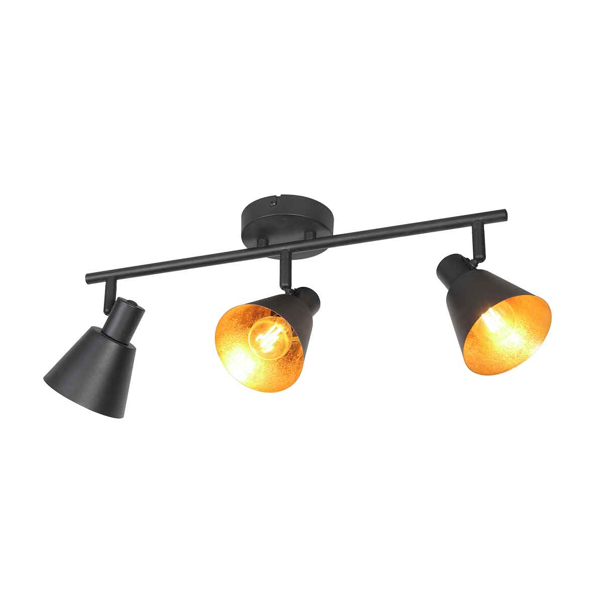 Mexlite Oeroe 3-Light Black Metal Spotlight – image 10