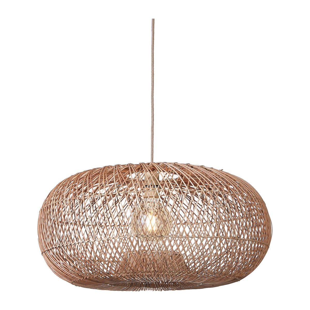 Grande lampada a sospensione in rattan color naturale GOOD&MOJO Arizona
