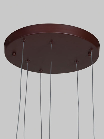 Bordeauxrode glazen hanglamp met bolkappen It's About RoMi Murano – maattekening