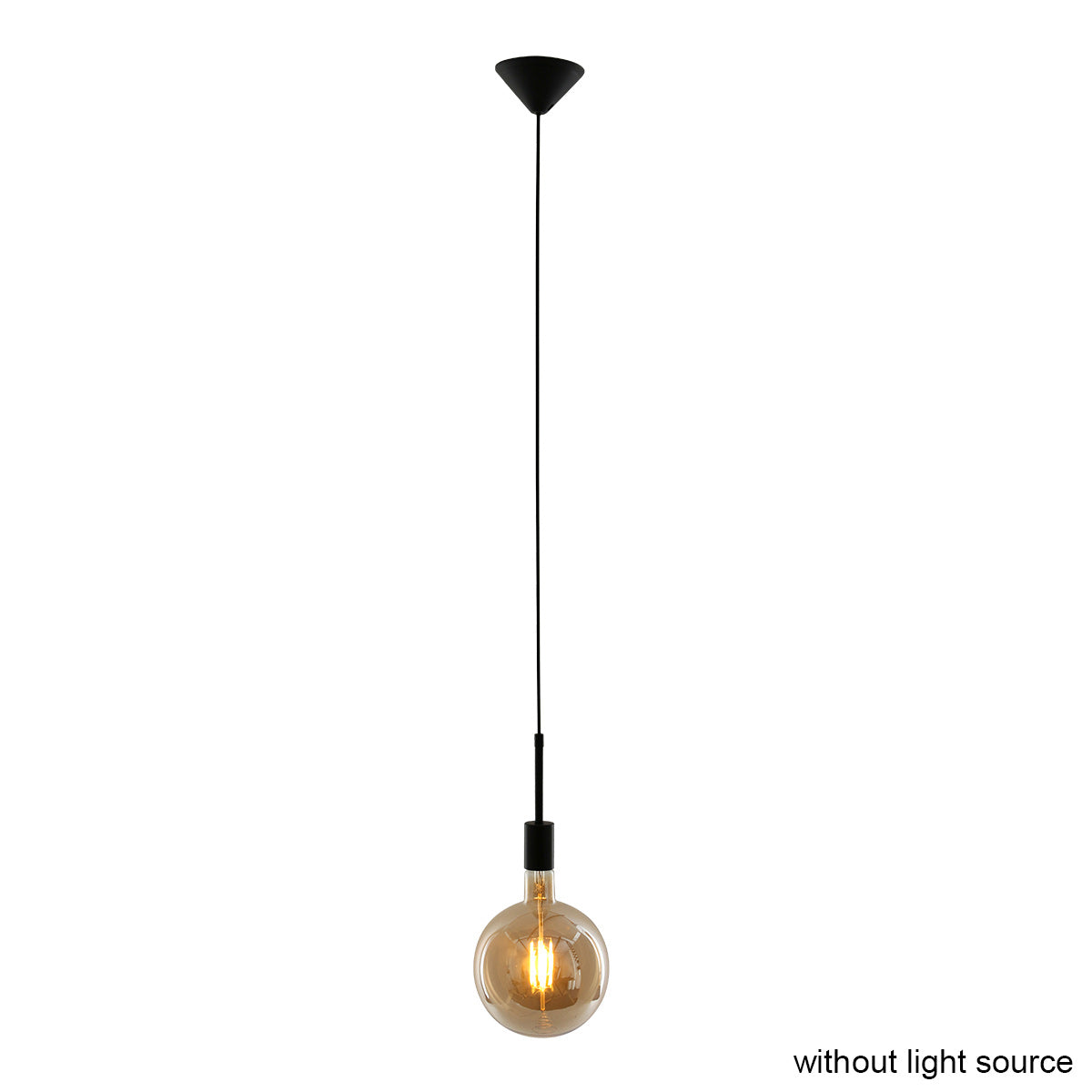 Zwarte metalen hanglamp Mexlite Minimalics – afbeelding 11