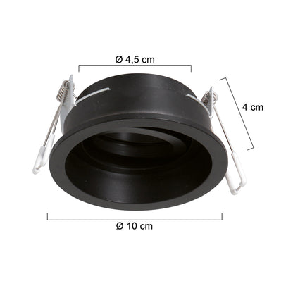 Steinhauer Pelite Black Recessed Spotlight – dimension drawing