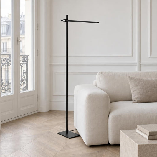 Candeeiro de pé LED preto ajustável Mexlite Stekk – fotografia de ambiente