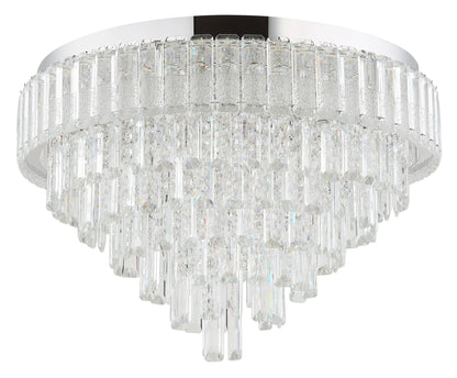 Grande lâmpada de teto LED de cristal cromado – imagem 1