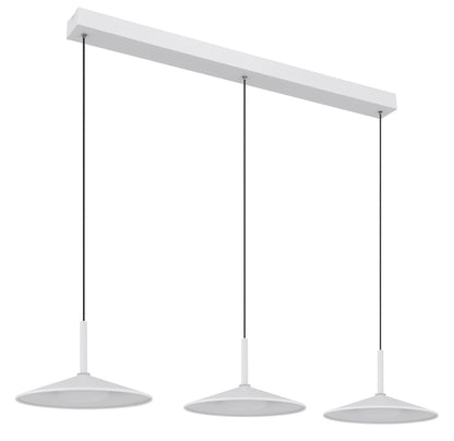 Luminária suspensa LED metálica branca de tamanho médio – imagem 1