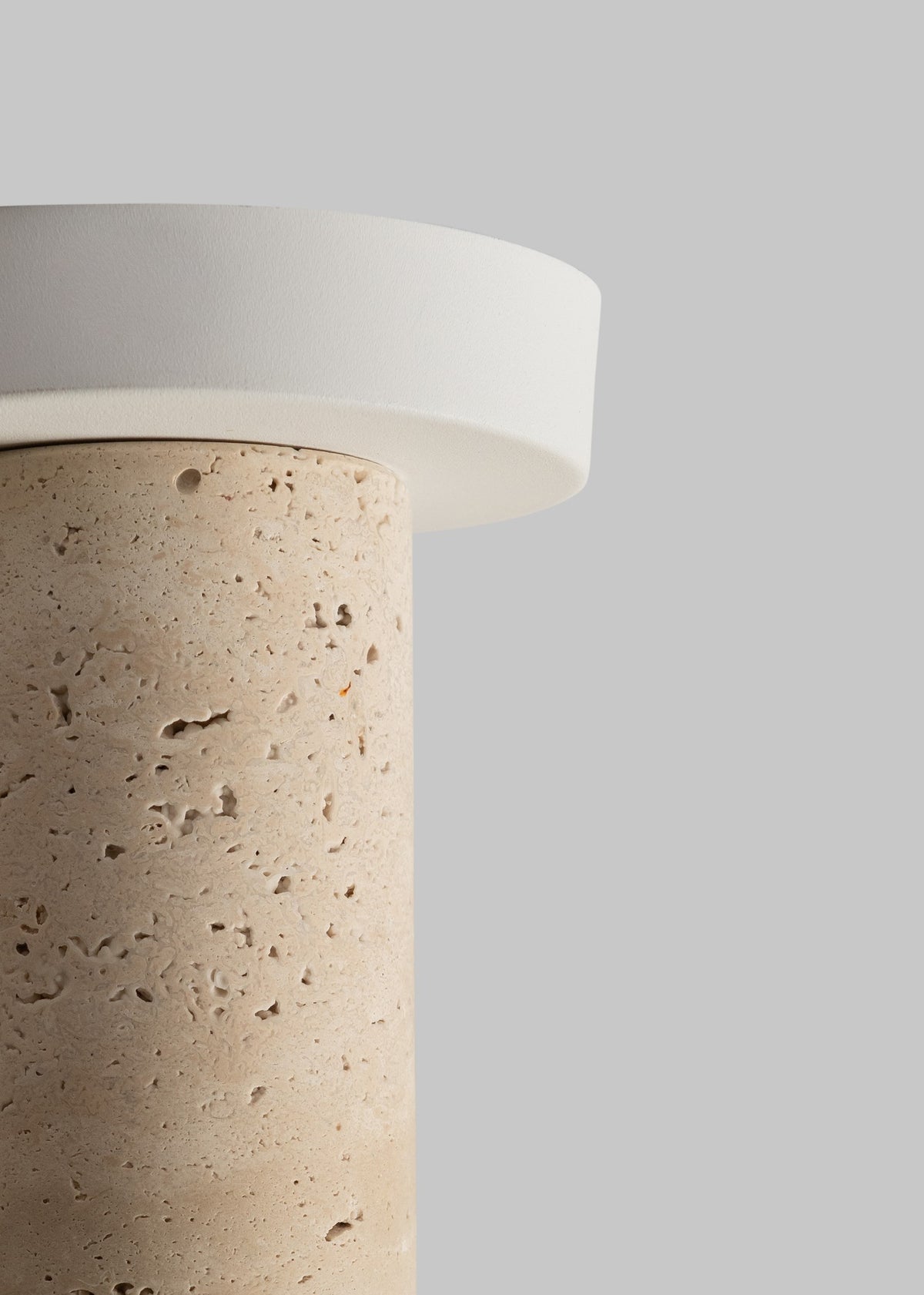 Witte travertijnen plafondlamp met poreuze voet It's About RoMi Tivoli – afbeelding 3