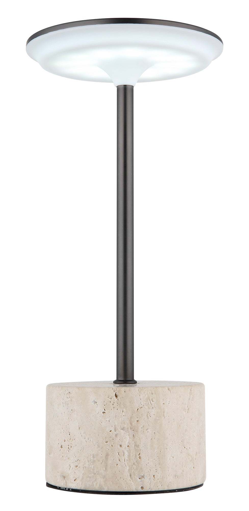 Lampada da tavolo LED in travertino grigio d'atmosfera – immagine 4