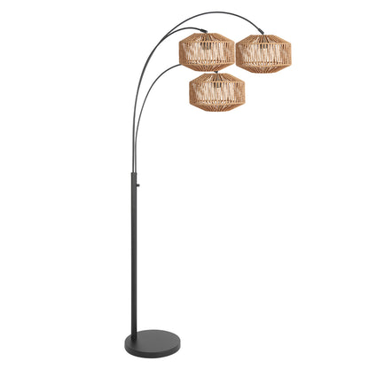 zwarte-drie-lichts-booglamp-met-touwlampenkap-steinhauer-sparkled-light-main-image