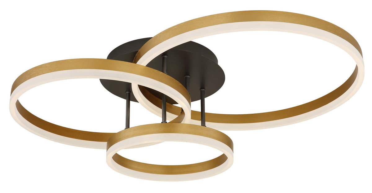 Grande lampada da soffitto LED in alluminio nero – immagine 8