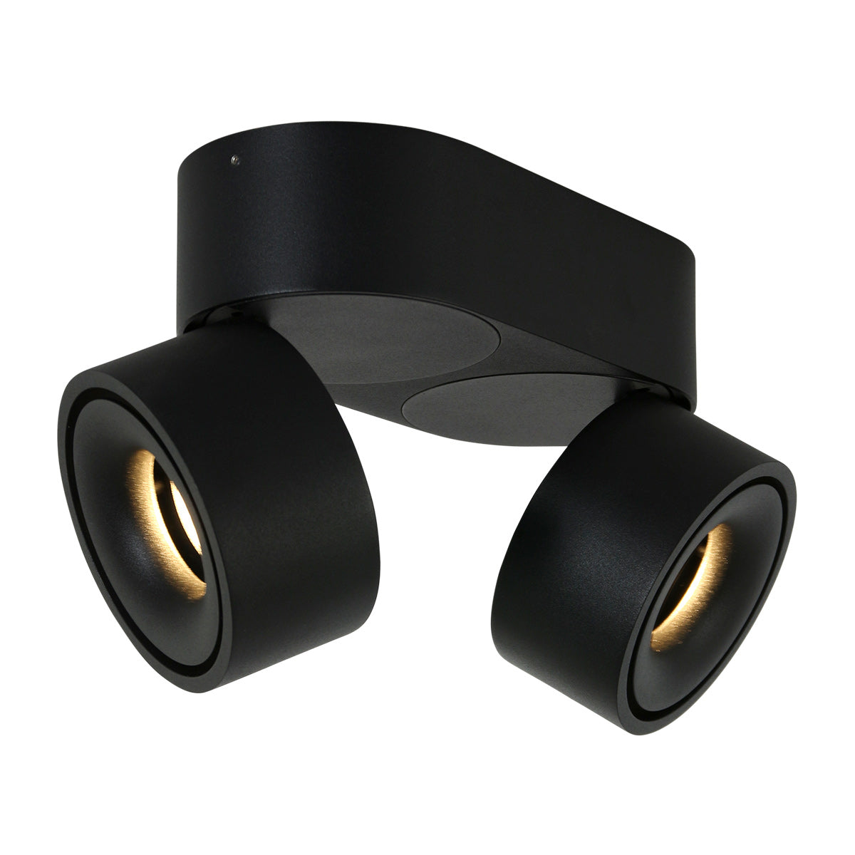Mexlite Fez Black zwarte 2-lichts LED-opbouwspot – afbeelding 1