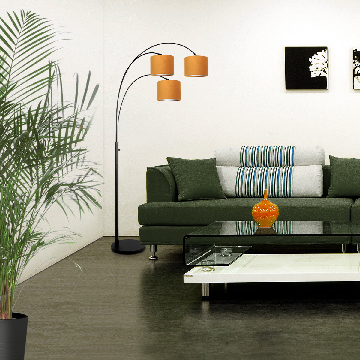 zwarte-booglamp-met-oranje-kappen-steinhauer-sparkled-light-variant-image2