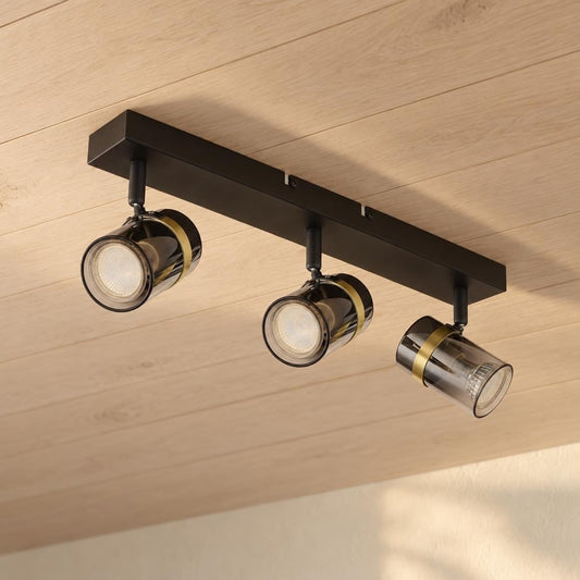 Black 3-Light GU10 Spotlight Bar Globo Trabby – lifestyle image