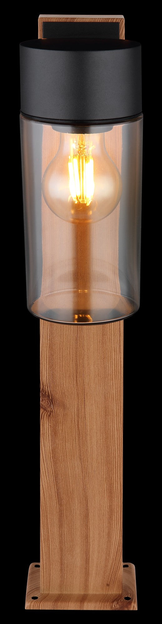 Piccola lampada da esterno in vetro color legno – immagine 5