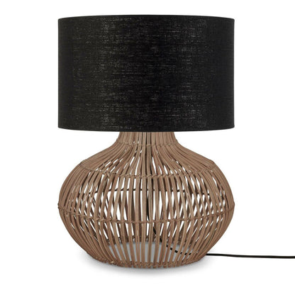 tafellamp-naturel-zwart-linnen-rotan-bohemian-good-mojo-kalahari-main-image