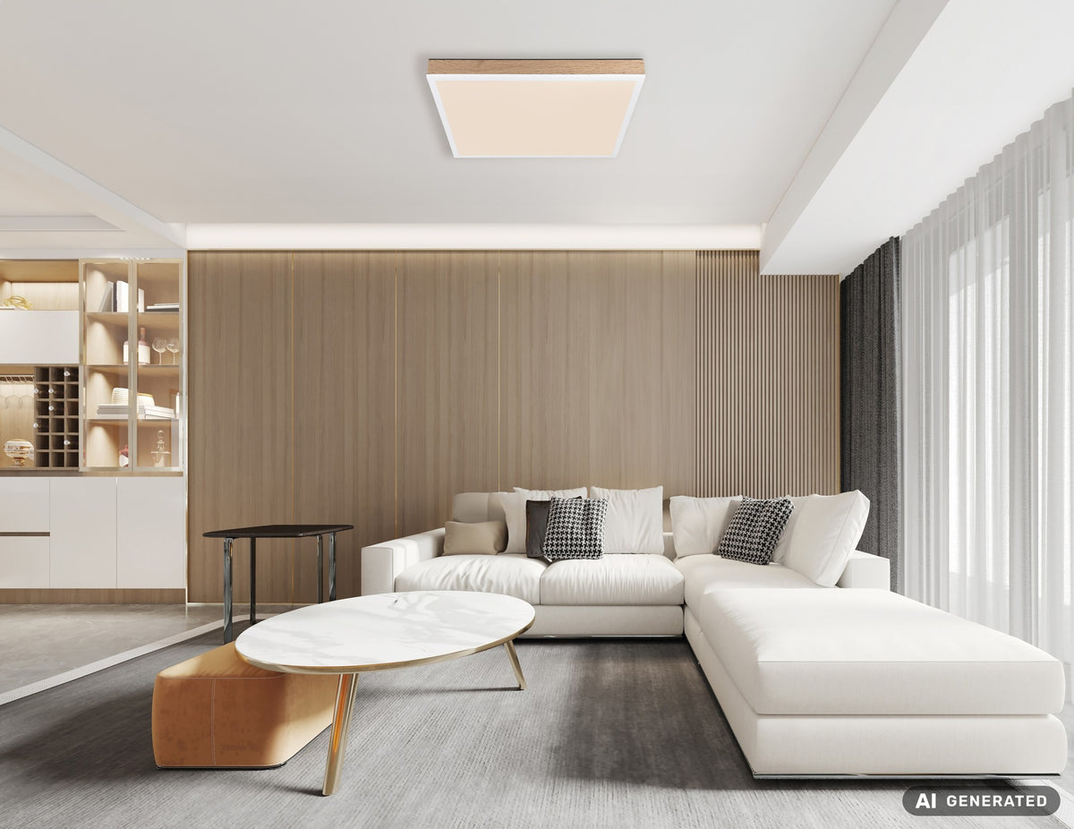 Subtil vit aluminium LED plafondlampa – bild 10