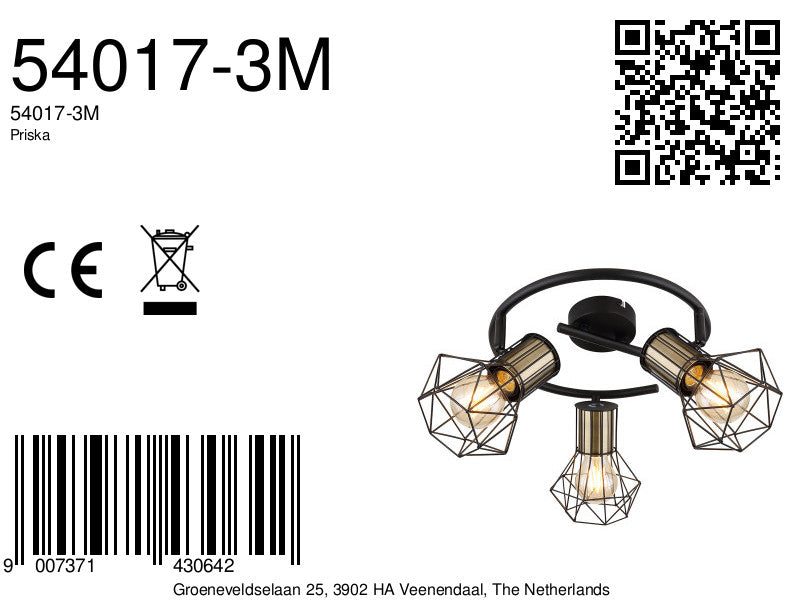 ronde-3-diamantkap-spot-zwart-messing-globo-priska-variant-image8a