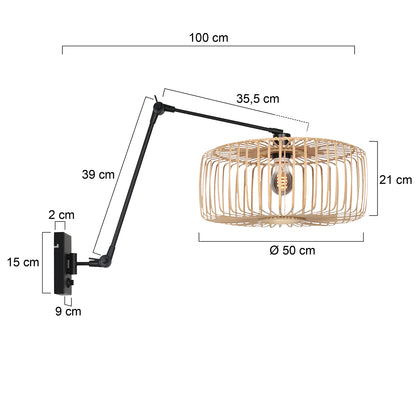 knikbare-zwarte-wandlamp-bamboe-kap-steinhauer-prestige-chic-variant-image7