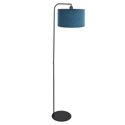 zwarte-vloerlamp-met-blauwe-velours-kap-steinhauer-stang-main-image