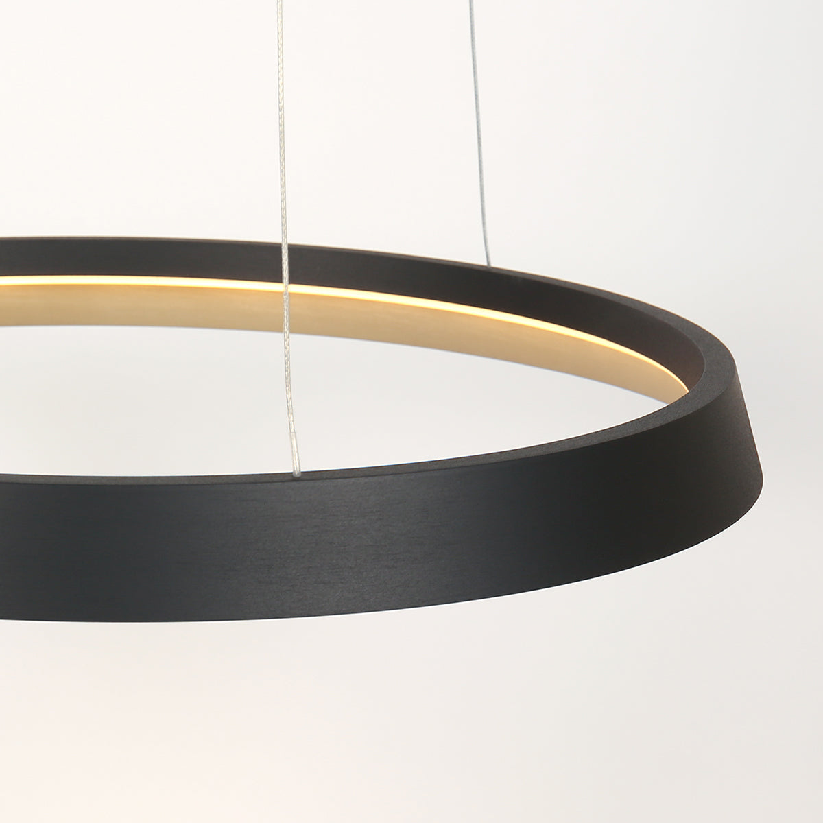 Черна LED висяща лампа Steinhauer Ringlux – изображение 6