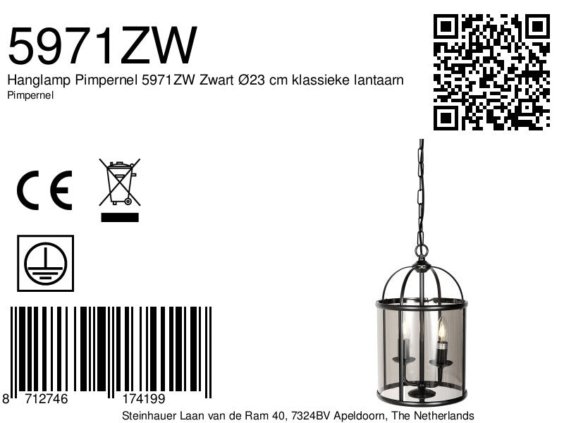 hanglamp-2-lichts-zwart-lantaarn-rookglas-steinhauer-pimpernel-variant-image8a