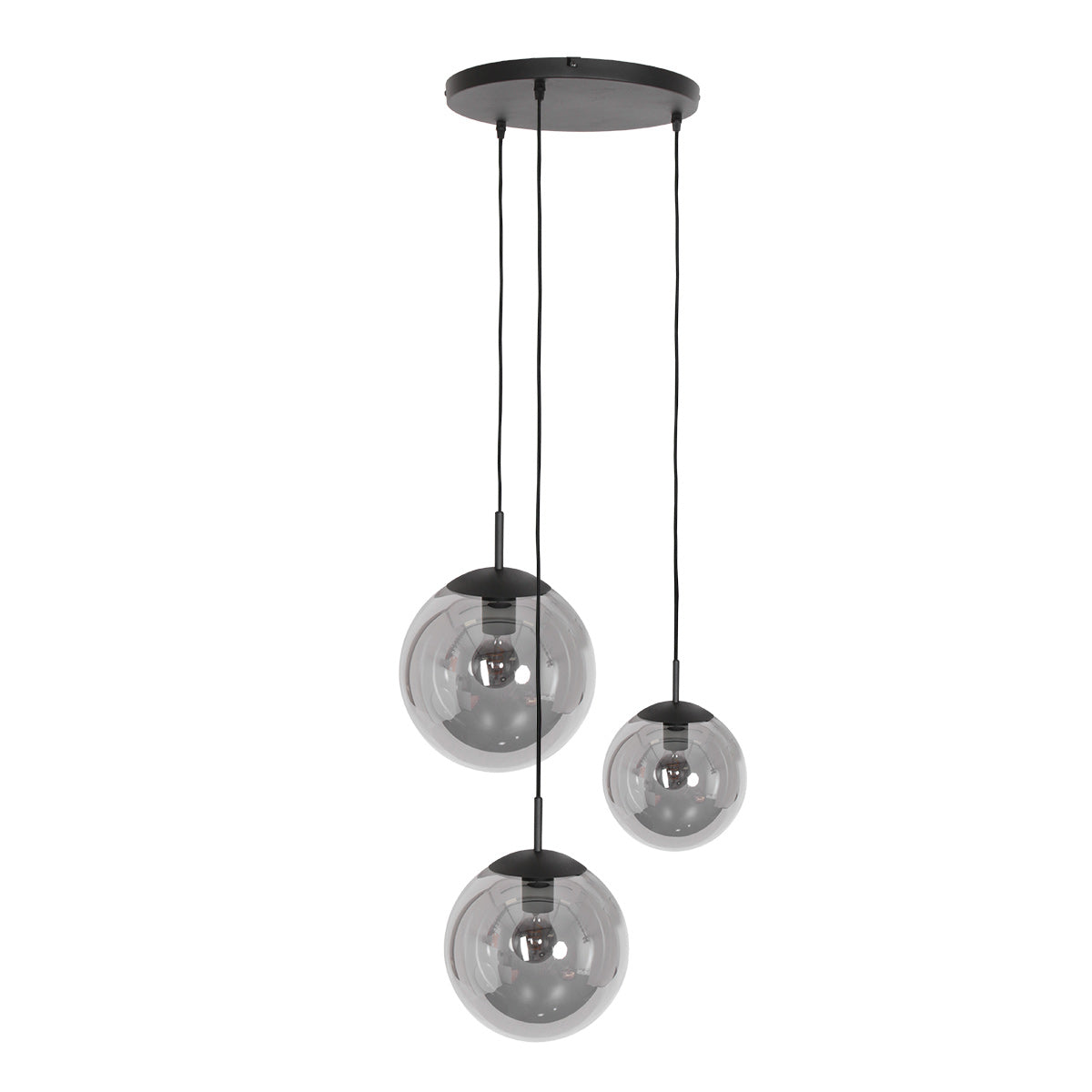 Steinhauer Bollique Triple Smoked Glass Pendant Light – image 10