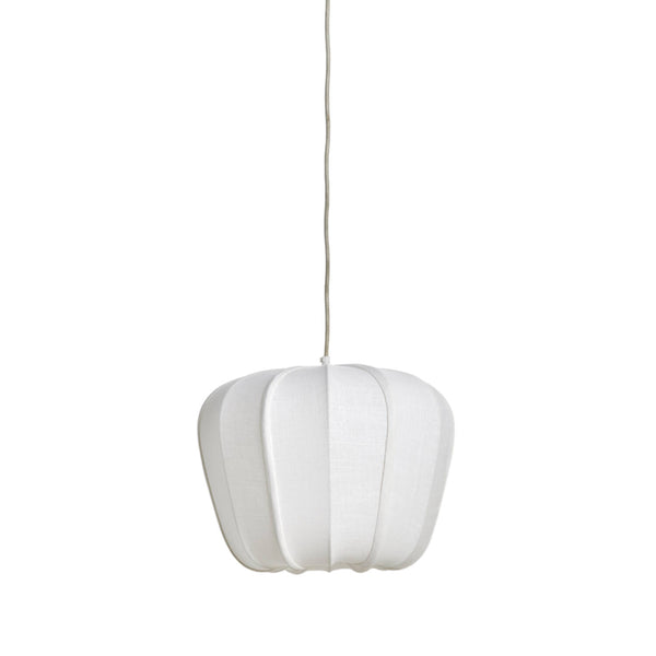 Light & Living Zubedo witte stoffen hanglamp in Japandi stijl