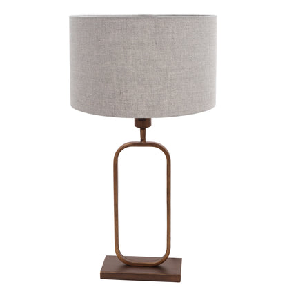 bronzen-tafellamp-met-grijs-grof-linnen-en-rustige-uitstraling-steinhauer-stang-main-image