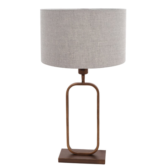 bronzen-tafellamp-met-grijs-grof-linnen-en-rustige-uitstraling-steinhauer-stang-main-image