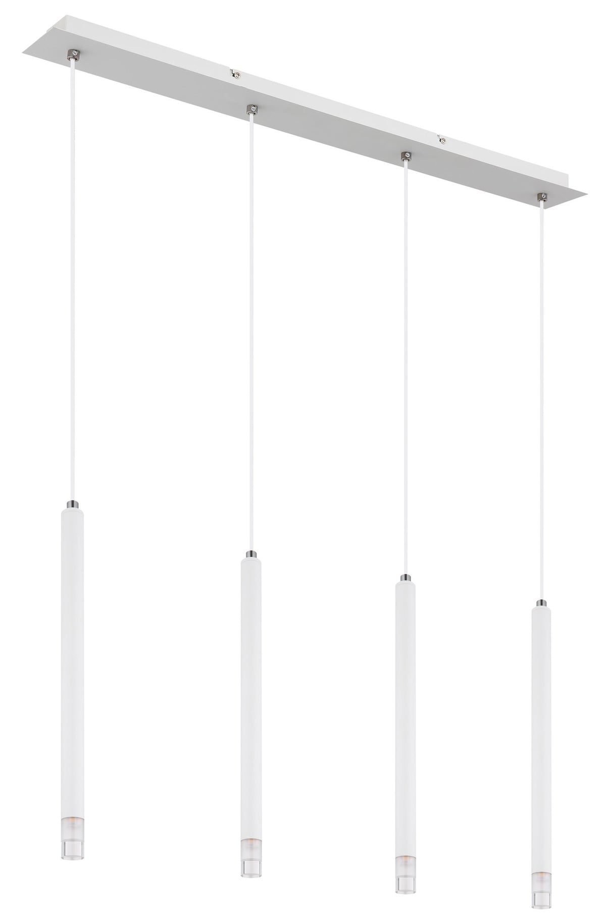 Lyxig vit metall 4-lamps hänglampa – bild 1