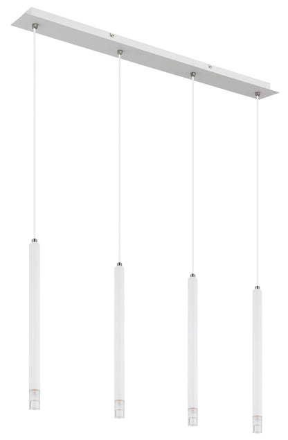 Lyxig vit metall 4-lamps hänglampa – bild 1