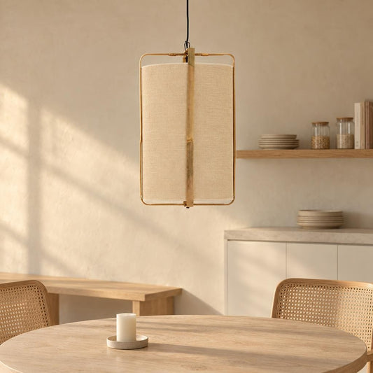Light & Living Sendai bézs bambusz függőlámpa – hangulatkép
