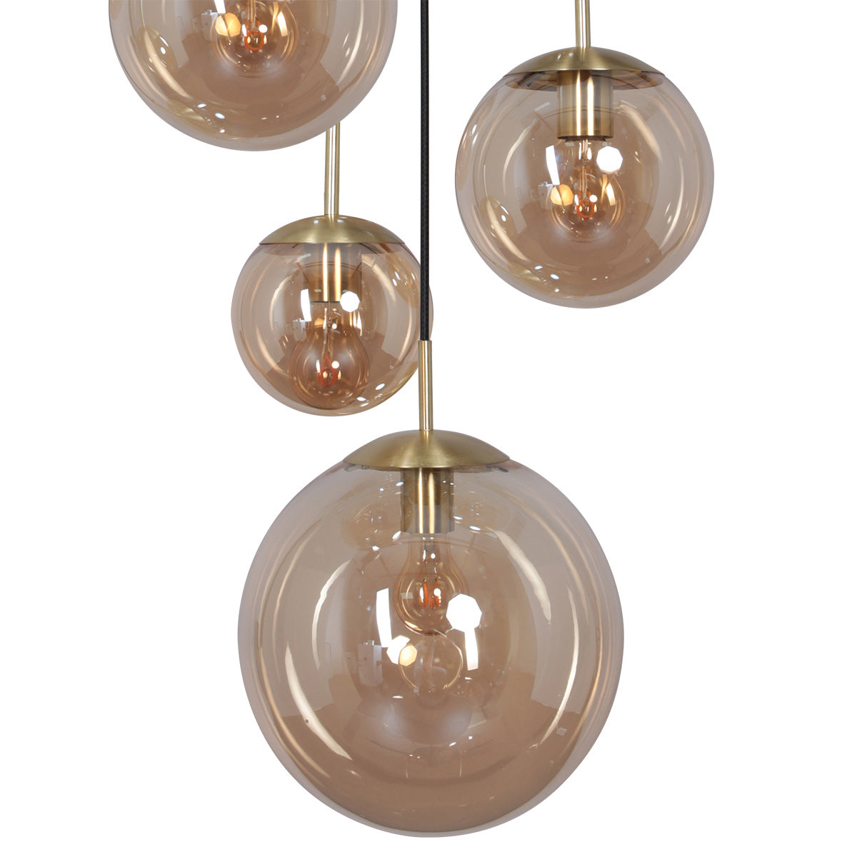 Steinhauer Bollique hanglamp met amberkleurig glas – afbeelding 5