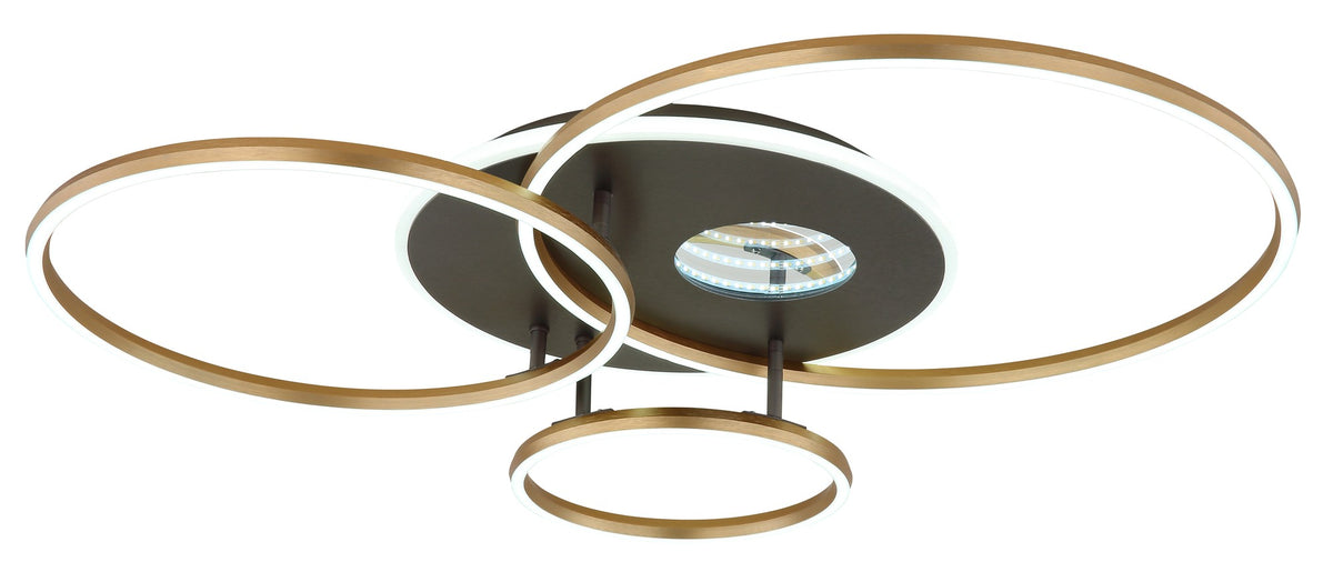 Lampada a soffitto LED in alluminio dorato caratteristico – immagine 5