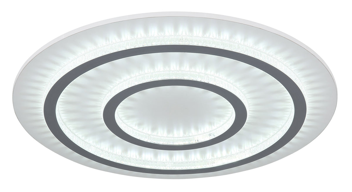 Grande lampada a soffitto LED bianca in metallo – immagine 4