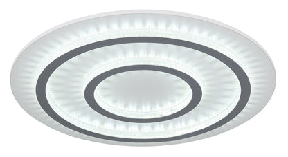 Grande lampada a soffitto LED bianca in metallo – immagine 4